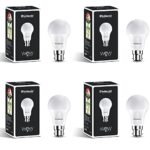 Goldmedal Wow 9W B22 Base Led Bulb – Cool Daylight (6500K) | Energy Efficient | 230 Degree Light Coverage | Surge Protection Up To 4Kv | Rated Life 15000 Hrs | For Home & Office |Pack Of 4