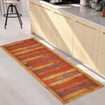 Status 3D Printed Vintage Persian Bedside Runner Carpet Rug Anti Skid Backing For Home/Kitchen/Living Area/Office Entrance (45 X 150 Cm) Pack Of 1 (Multicolor) (Bricks)
