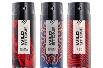 Wild Stone Ultra Sensual, Red And Legend Deodorants Body Spray For Men, Long Lasting Deo Combo Pack Of 3 (200Ml Each)