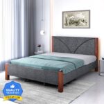 Flipkart Perfect Homes Massif Solid Wood King Bed(Finish Color – Dark Walnut & Light Grey, Delivery Condition – Knock Down)