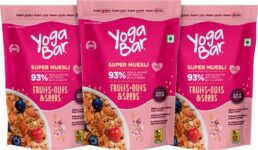 Yogabar Fruits, Nuts & Seeds Muesli Pouch(3 X 0.5 Kg)