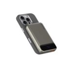Stuffcool Click 10000Mah Slim Magnetic Wireless Powerbank Natural Titanium Finish Perfect For Iphone 16,15,14,13,12 With Led Display And 20W Fast Wired Charging – Charges Iphone 50% In 30 Mins