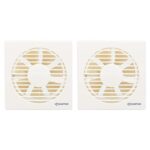 Spartan Pro Vento 6 Inch Ventilation Fan | Blade Size 150Mm | Ivory Exhaust Fan | Axial/Exhaust Fan | 6 Months Warranty | Pack Of 2 | For Kitchen, Office And Bathroom