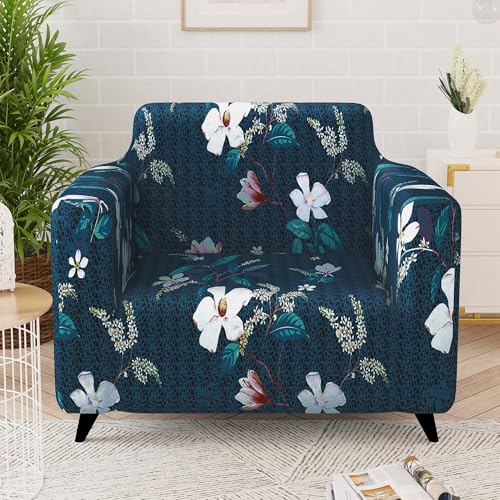 Story@Home Sofa Cover 1 Seater | Elastic Sofa Cover | Polyester | (90 X 140 X 50 Cm, Navy Blue) Durable And Stylish Anti Slip Sofa Cover, Anti-Slip Sofa Cover For Living Room