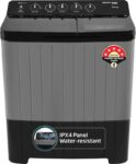 Voltas Beko 9 Kg Semi Automatic Top Load Washing Machine Black, Grey(Wtt90Uha/Ok5B1B1S26)