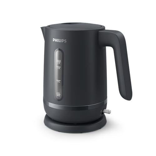 Philips Hd9314/90 Double-Walled Electric Kettle | 1.7L Capacity | 1800W Power | Charcoal Grey Color | Perfect For Hot Water | Water Heater Kettle