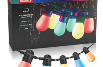 Havells Celebrations Vibrant Rgb String Light For Indoor & Outdoor Festival Decoration (10 Metre,33 Feet, 21 Bulbs & 3 Spare Bulbs)
