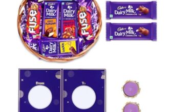 Cadbury Diwali Treats Chocolate & Biscuit Gift Basket With Diya And Greeting Card, 340 G