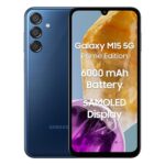 Samsung Galaxy M15 5G Prime Edition (Blue Topaz,4Gb Ram,128Gb Storage) | Super Amoled Display| 50Mp Triple Cam| 6000Mah Battery| Mediatek Dimensity 6100+ | 4 Gen. Os Upgrade & 5 Year Security Update