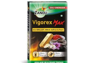Zandu Vigorex Max, 20 Caps, Enriched With Shilajit, Gold, Saffron, Pearl And Ashwagandha For Intensity And Energy