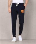 Metronaut Solid Men Dark Blue Track Pants
