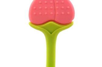 Glun® Silicone Baby Teething Fruit Shape Toy For 0-12 Months, 1 Piece Bpa Free Silicone Soothing Teether Soft & Safe Gum Relief Toy Pack Of 1