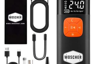 Woscher I6 2In1 Tyre Inflator For Car & Bike With 150 Psi Pressure, 4000 Mah Battery, Digital Display, Pressure Detection, Air Pump Compressor For Car Tyre, Bikes, Bicycles & Balls|From Datson Group