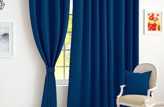 Story@Home Door Blackout Curtains 7 Feet Long Set Of 2, Thermal Insulated, Plain Design 100% Room Darkening Opaque Door Curtain | Noise Reducing Curtains For Living Room, (116 X 215 Cm, Navy Blue