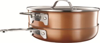 Gotham Steel Induction Bottom Non-Stick Coated Cookware Set(Aluminium, 3 – Piece)