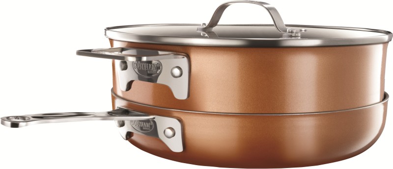 Masterchef Signature Grey & Black Induction Bottom Non-Stick Coated Cookware Set(Aluminium, 3 – Piece)