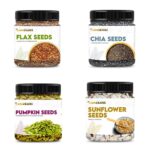 Farmcraves Premium Seed-Mix Combo Pack (1 Kg) | Raw Pumpkin Seed (250G) + Sunflower Seed (250G) + Flax Seed (250G) + Chia Seed (250G) | Healthy Seed Combo For Eating
