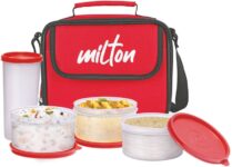 Milton New Meal Combi Lunch Box, 3 Containers And 1 Tumbler, Red 3 Containers Lunch Box(280 Ml)