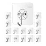 Blenka Essence Pvc Wall Hooks For Bathroom Accessories Without Drill, Pack Of 30 Transparent | Screw Adhesive Non-Trace No Drilling For Bathroom Shower Kitchen Installation Hanging