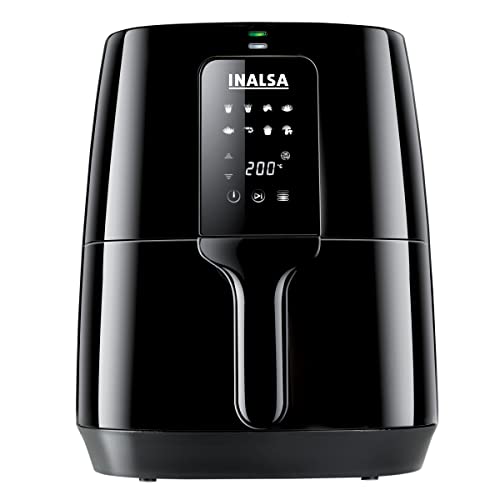 Inalsa Air Fryer For Home 5.5 Ltr Capacity|1400W|Designed In Europe|With International Health & Safety Standards|Airfry, Bake, Grill, Roast, Reheat, Dehydrate|Recipe Book|2Yr Warranty,Nutrifry Digital Updated Capacity = 5.5 L