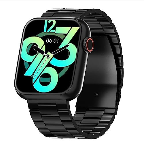 Vibez By Lifelong Smart Watch For Women 1.28″ Amoled Always On Display, Bluetooth Calling, Voice Assistance, 60Hz Refresh Rate, 600 Nits, Health Tracker, Leather & Silicone Straps (Glam Series)