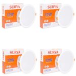 Surya 12W Led Dazzle Round Downlighter (Pack Of 4)