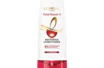 L’Oreal Paris Total Repair 5 Restoring Conditioner With 9% Repair Concentrate Keratin Xs For Damaged Hair, 386 Ml, For Stiff, Dehydrated Hair, Split Ends, Brittle Hair