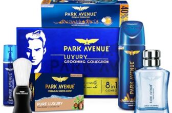 Park Avenue Luxury Grooming Collection 8 In-1 Combo Grooming Kit For Men | Gift Set For Men | Diwali Gift Hampers | Shaving Kit For Men | Shaving Foam | After Shave | Gift Hamper For Men, Husband, Boyfriend | Free Travel Pouch Inside