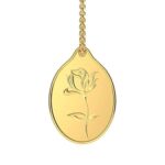 Malabar Gold & Diamonds 24K Gold Coins 1.5 Gram | Gold Coin Pendant 24K 999 | Gold Coin Cum Pendant For Birthday, Wedding, Dusshera & Diwali Gift | Rose Impression