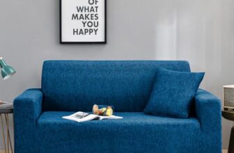 Story@Home Sofa Cover 3 Seater | Elastic Sofa Cover | Polyester | (190 X 230 X 50 Cm, Sky Blue) Durable And Stylish Anti Slip Sofa Cover, Anti-Slip Sofa Cover For Living Room