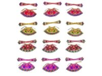 Mata Rani Chunri/Patka & Lehanga Dress Set, 12 Pieces, 3 Inch, For Goddess Durga/Lakshmi/Saraswati/Parvati