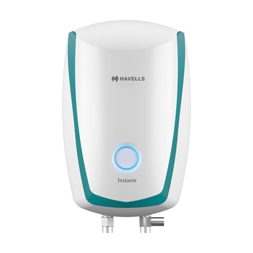 Havells Instanio 3 Litre Instant Water Heater | Color Changing Led Indicator, Rust & Shook Proof | Ss Tank, Isi Certified, Warranty: 5 Year On Inner Container ; 2 Year Comprehensive | (White Blue)