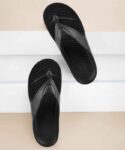 Campus Men Flip Flops(Black , 7)