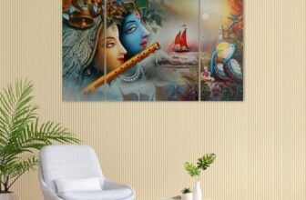 Perpetual Paintings For Wall Decoration – Set Of 3, 3D Scenery Vastu Painting For Living Room Large Size With Frames For Home Decoration, Hotel, Office (12 In X 18 In) K6B