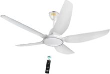Kuhl Brise E5 5 Star 1320 Mm 5 Blade Ceiling Fan(White | Pack Of 1)