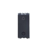 Wipro Northwest Nowa 6A Bell Push With Indicator, Silver Grey (Pack Of 10)