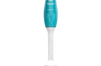 Maharaja Whiteline Speedmix Plus Hand Blender With Stainless Steel Blades | Long Lasting Performance With 175W Motor | Detachable Plastic Foot | 2 Year Warranty (Turquoise Blue & White)