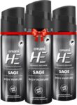 He Sage Deodorant Spray – For Men(120 Ml, Pack Of 3)