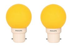 Philips Deco Mini 0.5-Watt B22 Base Led Bulb (Yellow And Pack Of 2)