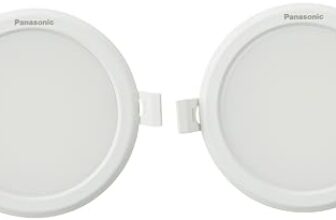 Panasonic 10 Watt Led Pc Downlight, Round Ceiling Light For Home, Cut Out Is 10Cm, 6500K Cool Day Ceiling Downlight Light (Pack Of 2)