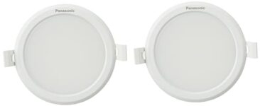 Panasonic 10 Watt Led Pc Downlight, Round Ceiling Light For Home, Cut Out Is 10Cm, 6500K Cool Day Ceiling Downlight Light (Pack Of 2)