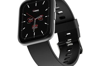Tagg Verve Max Smartwatch || 1.78” Large Hi-Res Display || 24 Sports Modes, Waterproof || Heart-Rate, Blood Oxygen & Bp Monitor || Live Watch Faces, In-App Gps, Calculator And Games || Black