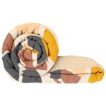 Story@Home Comforter Single Bed | Microfiber Blanket Single Bed | 180Gsm | 150X 225Cm | Ac Comforter Single Bed | Cream Blanket | Abstract Pattern | Quilt | Duvet | Dohar | Perfect For Festive Gifting