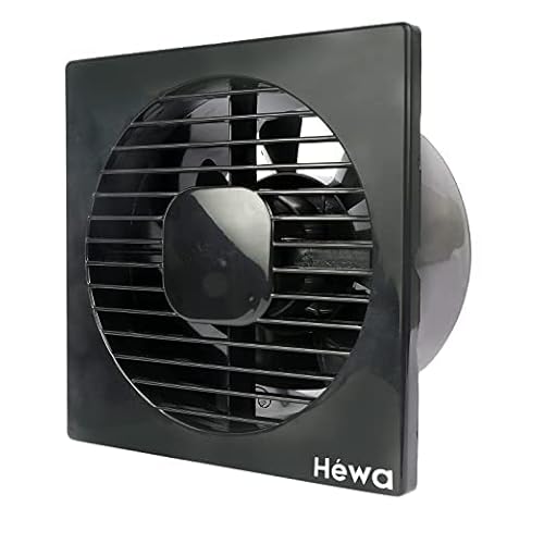 Hewa Nexa 6 Inch (150 Mm) Ventilation Exhaust Fan For Kitchen/Bathroom (Black)