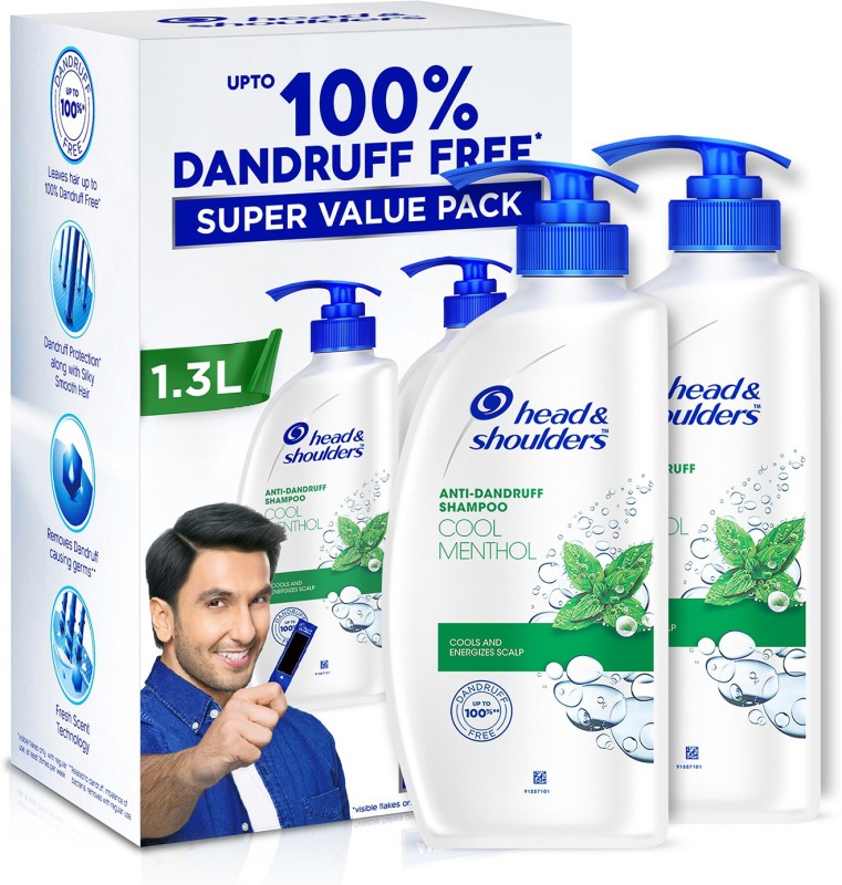 Head & Shoulders Cool Menthol Anti Dandruff Shampoo For Women & Men(1.3 L)