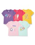 Minitatu Baby Girl’S T-Shirt (Peb321526_3-6 Months_Multicolor7_Multicolored_3 Months-6 Months)