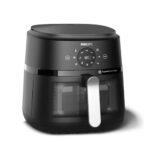 Philips Air Fryer Na231/00 With Touch Panel, Uses Up To 90% Less Fat, 1700W, 6.2 Liter, With Rapid Air Technology (Black),Cooking Window, Extra Large