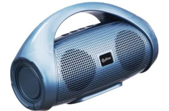 Ptron Fusion Go 10W Portable Bluetooth Speaker With 6Hrs Playtime, Immersive Sound, Auto-Tws Function, Supports Bt/Usb/Sd Card/Aux Playback & Lightweight (Blue)