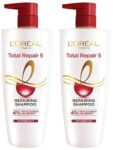 L’Oreal Paris Shampoo, For Damaged And Weak Hair, With Pro-Keratin + Ceramide, Total Repair 5, 1Ltr (Pack Of 2)