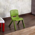 Cello Bolt Baby Comfortable Kids Chair With Backrest For Study Chair|Play|Dining Room|Bedroom|Kids Room|Living Room|Indoor-Outdoor|Dust Free|100% Polypropylene Stackable Chairs, Green